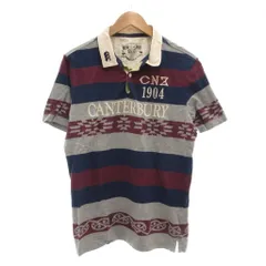カンタベリー CANTERBURY NEW ZEALAND ラガーシャツ L 半袖 ボーダー マルチカラー /AE