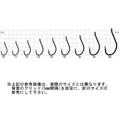 ささめ針 カン付丸セイゴ ＲＩ－０５ １５号 １３本入 ブラック【ゆうパケット】