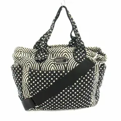 マークバイマークジェイコブス MARC by MARC JACOBS マザーズバッグ トートバッグ ハンドバッグ ショルダーバッグ 2way ナイロン 総柄 白 ホワイト 黒 ブラック M0003052 /YT