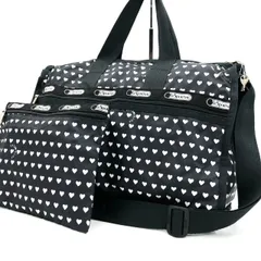 【美品】レスポートサック ボストンバッグ ハート柄 黒 2点 セット  2way 旅行
