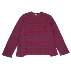 コムデギャルソン オムプリュスCOMME des GARCONS HOMME PLUS コットン混バックグラウンドカットデザインカットソー 赤青他M