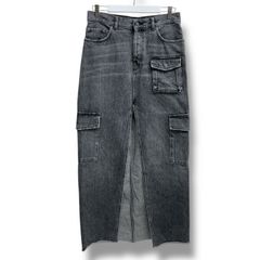 GOOD GRIEF! グッドグリーフ カーゴ ロングスカート ブラック 34