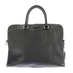 コーチ COACH ベケット ポートフォリオ ブリーフ ビジネスバッグ ハンドバッグ クロスグレインレザー ロゴ チャーム 紺 ネイビー F68029 /KU