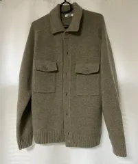 UNIQLO U ラムウールニットジャケット グリーン L