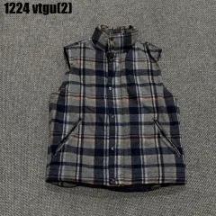 GAP チェック パータン ダウン ベスト