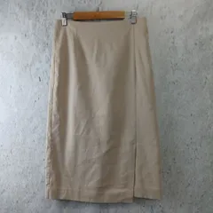 ROPE' PICNIC ロペピクニック 麻調タックアイラインスカート ロング ベージュ レディース 〇□