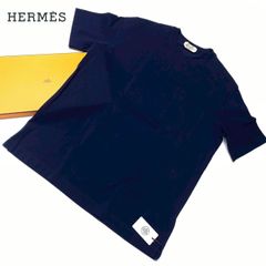 入手困難】HERMES H刺繍 総柄 ネイビー×ベージュ メンズM相当 - メルカリ
