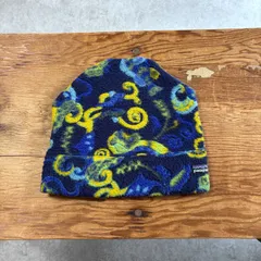 00s 2000年 USA製 patagonia Fleece Beanie 【 Fish 】 パタゴニア フリース ビーニー フリースキャップ 【 魚柄 】