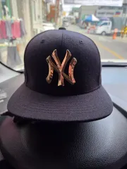 ニューエラ NEW ERA NY ブラック ベースボールキャップ ゴールド ロゴ