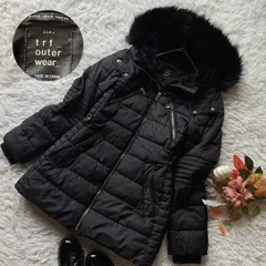 ZARA ザラ　3way中綿ダウンジャケット　コート　フード着脱可能　エコファー　フェイクファー　Aライン　ミドル丈　近年モデル　美シルエット　S