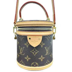 LOUIS VUITTON 現行品 展示品級 ルイヴィトン ナノカンヌ モノグラム M82952 2way ハンドバッグ ショルダーバッグ PVC レザー RFID ブラウン ポシェット バニティ 保護シール付 極美品 SAランク 中古 鑑定済 ヴィトンバッグ