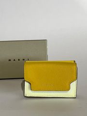 MARNI マルニ キーリング付き ミニポーチ 小物ケース イエロー ベージュ MARNI マルニ キーリング付き ミニポーチ 小物ケース イエロー