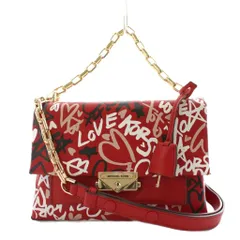 マイケルコース MICHAEL KORS CECE ショルダーバッグ ハンドバッグ 2way ロゴ チェーン レザー 赤 レッド /AN23