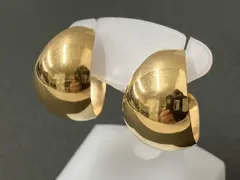 【クリーニング済】K18 重量約3.4g デザイン ゴールド ピアス