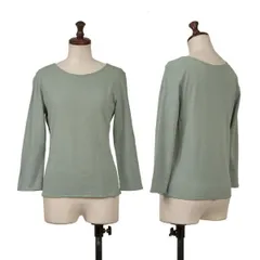 ヨーガンレールJURGEN LEHL ウールシルク七分袖カットソー グリーンM