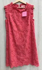 【タグあり】KateSpade ケイトスペード Butterfly Eyelet Shift Dress ノースリーブワンピース ピンク系 レディース サイズ4