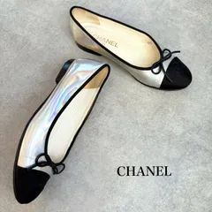 2/28迄※シャネル バレリーナ 37ブラック CHANEL（シャネル） バレリーナ バレエシューズ フラットシューズ 37C