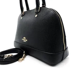 ✨良品✨ coach コーチ シエラ サッチェル ゴールド金具 2way ショルダーバッグ ドーム型 レザー ブラック 黒
