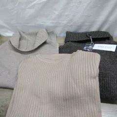 レディース ファッション 長袖 タートル セーター＆ベスト付きワンピース 5号(S) 2点セット 未使用品 R324