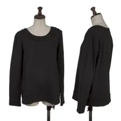 スナオクワハラsunao kuwahara コットンネックテープパッチ長袖カットソー 黒M