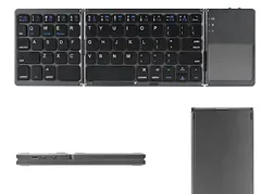 ワイヤレスキーボード 折りたたみ式USB 充電画面ロック機能  タブレットキーボード ブルートゥース Bluetooth ブラック　690030F