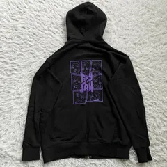 美品 BTS公式 TINY TAN ブラックパーカー タイニータン 韓国 フルジップ  フーディ 4489