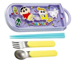 717635 トリオ  クレヨンしんちゃん しんのすけ クレヨン カトラリーセット ランチグッズ カトラリーセット キャラクター スプーン フォーク お箸