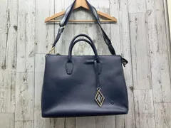 Samsonite 2WAYショルダーバッグ ネイビー系 サムソナイト ハンドバッグ 角擦れあり