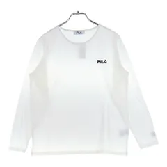 FILA (フィラ) ロゴ刺繍 長袖 Tシャツ ホワイト