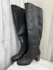 ブラック MODE ET JACOMO/ロングブーツ/本革】”ラックブラウンクロコ