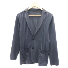 コムサメン COMME CA MEN テーラードジャケット ミドル丈 シングルボタン 無地 薄手 S チャコールグレー /YS17