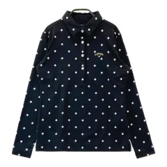 サイズ：M CALLAWAY キャロウェイ  長袖ポロシャツ 裏起毛 花柄 ブラック系 [240101588338] ゴルフウェア レディース ストスト