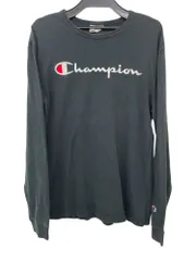チャンピオン 長袖 Tシャツ ロンT ブラック 100