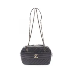 シャネル CHANEL ショルダーバッグ ココマーク ブラック カーフ（牛革） ココマーク カメラバッグ レディース Used A