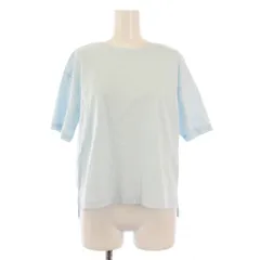 23区 オンワード樫山 25SS カットソー 半袖 クルーネック ストレッチ 無地 ワンカラー 38 水色 ライトブルー /BB