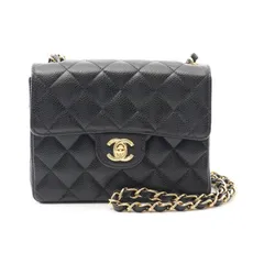 シャネル CHANEL ショルダーバッグ ミニマトラッセ ブラック レザー ミニマトラッセ チェーンショルダー レディース Used A