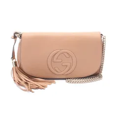 グッチ GUCCI ショルダーバッグ ソーホー インターロッキングG 536224 ベージュ レザー ソーホー チェーンショルダーバッグ レディース Used A