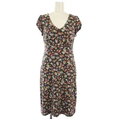 アニエスベー agnes b. ワンピース 半袖 ひざ丈 花柄 グレー /TK