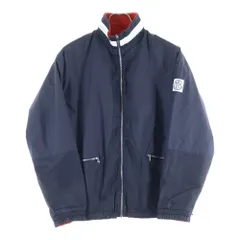 MONCLER GAMME BLEU (モンクレール・ガム・ブルー) リバーシブル ワッペンロゴ ハイネック ジップアップ ナイロンジャケット ネイビー/レッド 51391404180 68229