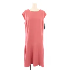 ローレンラルフローレン LAUREN RALPH LAUREN フレアワンピース ミモレ ロング ノースリーブ クルーネック ワンカラー 無地 8 ピンク タグ付き /BB