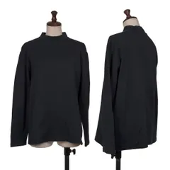 ワイズ Y's コットンモックネック長袖カットソー 紺M位