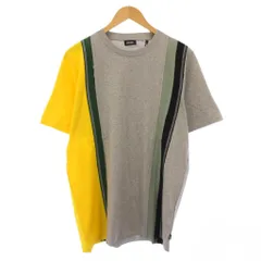 ディーゼル DIESEL Tシャツ 半袖 クルーネック 切替 ストレッチ M グレー タグ付き /BB