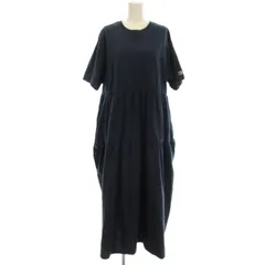 チャンピオン CHAMPION ワンピース Tシャツ 半袖 ロング M ネイビー 紺 /☆G