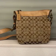 COACH(コーチ) シグネチャー キャンバス レザー ショルダーバッグ