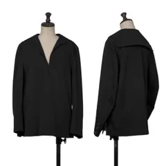 ローブドシャンブル コムデギャルソンrobe de chambre COMME des GARCONS ウールギャバサイドジップスキッパーカットソー 黒M位