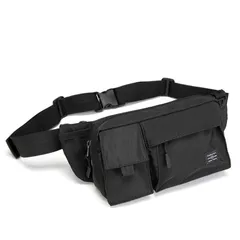ウエストポーチ ボディ バッグ メンズ レディース 軽量 撥水 旅行 アウトドア 通勤 通学 スマホ スポーツ 小さめ ランニング (ブラック) [ブラック]