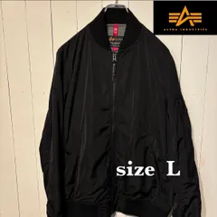 【古着】ALPHA(アルファ) MA-1 L ブラック フライトジャケット アルファインダストリーズ 美品 ミリタリー ブルゾン