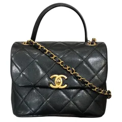シャネル CHANEL ミニマトラッセショルダーバッグ ブラック ゴールド金具 メタリック/ソフトキャビア レディース ショルダーバッグ