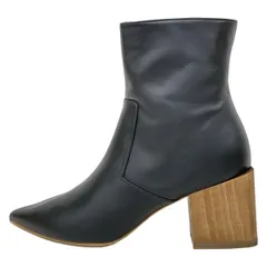 PELLICO(ペリーコ) ショートブーツ 38 レディース - 黒 アウトソール張替済 レザー