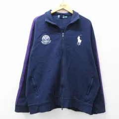 XL/古着 ラルフローレン 長袖 ブランド ジャケット メンズ ビッグポニー テニス 大きいサイズ 濃紺他 25nov11